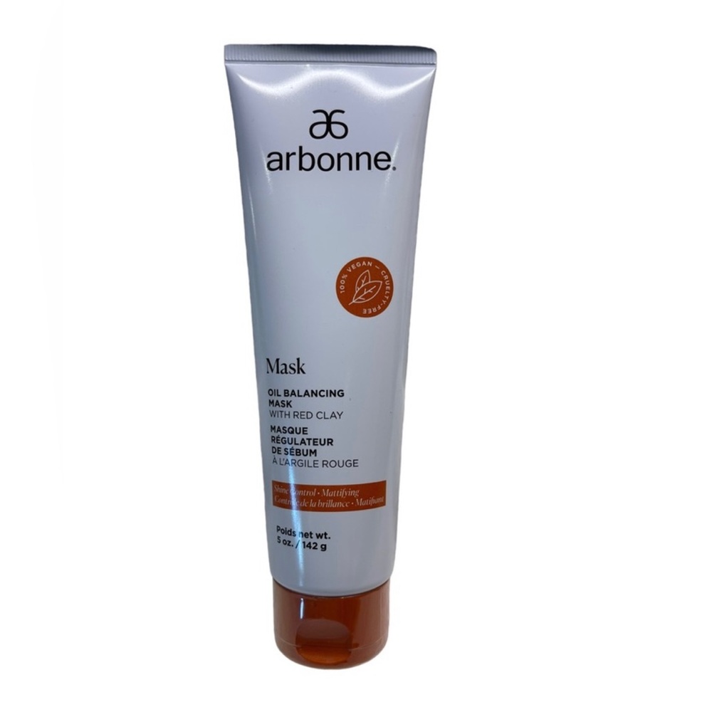 Arbonne - Oil Balancing Mask with Red Clay- brand new - never opened 5oz